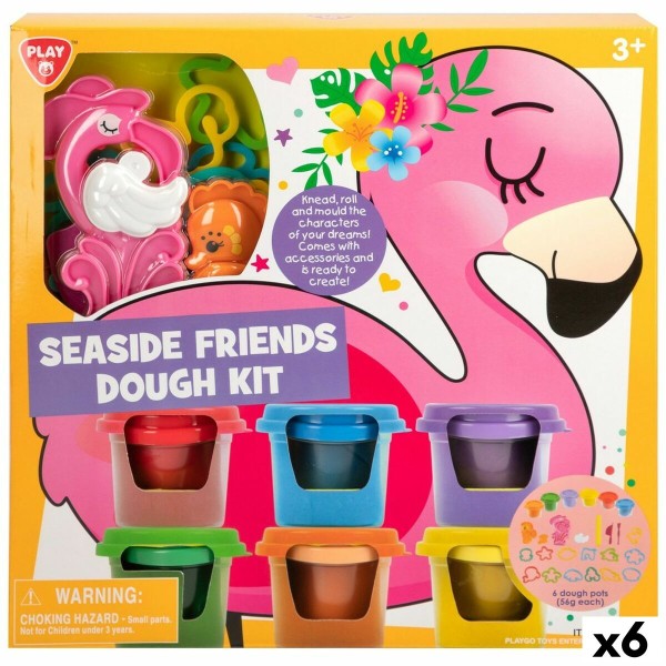Pâte à modeler en argile PlayGo Seaside Friends (6 Unités)