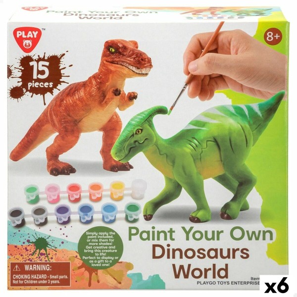 Set 2 Dinosaures PlayGo 15 Pièces 6 Unités 14,5 x 9,5 x 5 cm Dinosaures Pour peindre