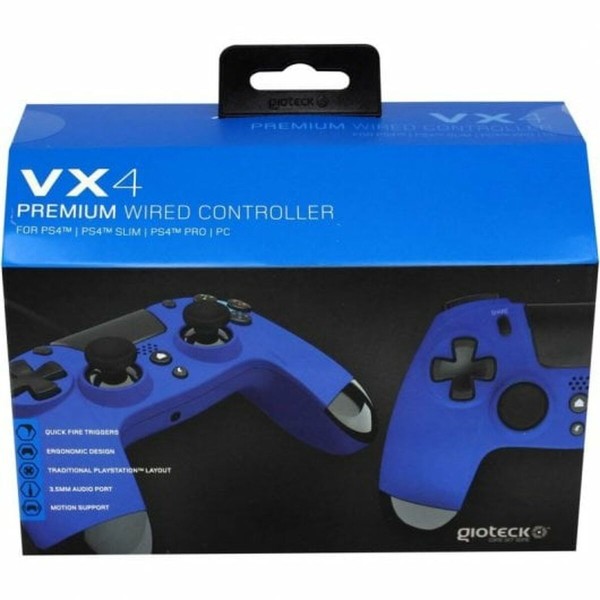 Contrôle des jeux GIOTECK VX4PS4-42-MU Bleu Bluetooth PC