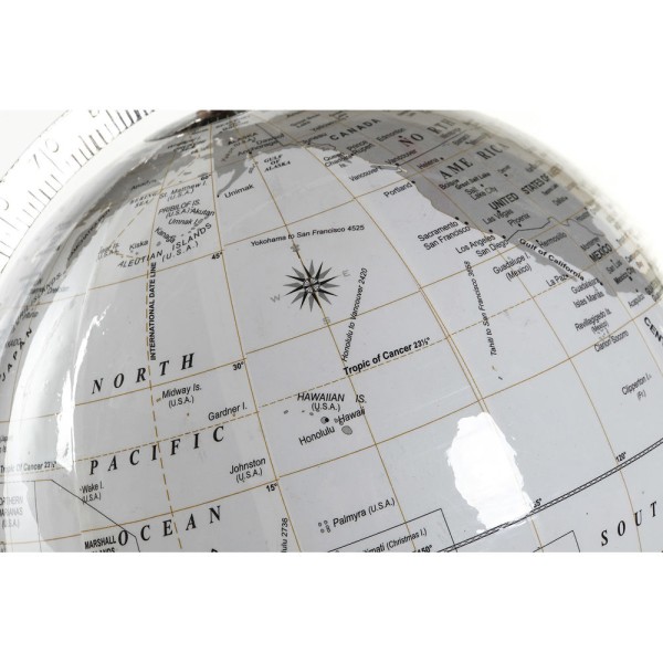 Globe terrestre DKD Home Decor Blanc Métal Plastique 27 x 25 x 61 cm